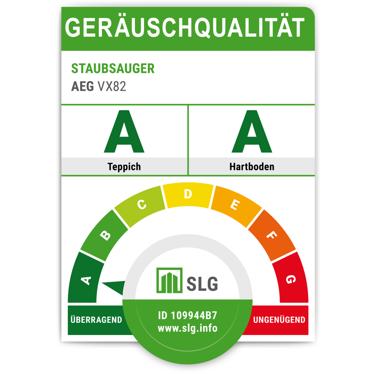 Staubsauger mit Beutel AEG VX82